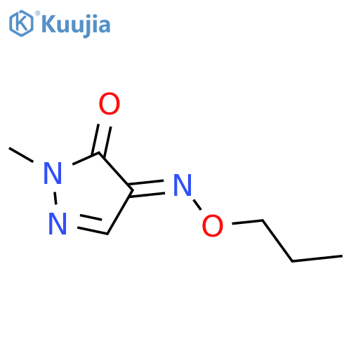 1H-PYRAZOLE-4,5-DIONE, 1-METHYL-, 4-(O-PROPYLOXIME) structure