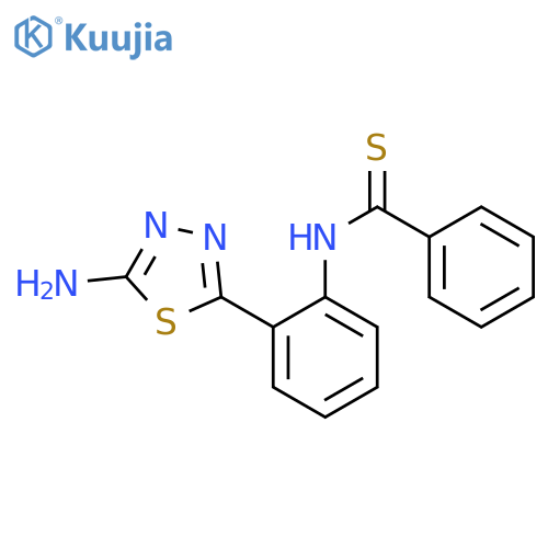 N-[2-(5-amino-1,3,4-thiadiazol-2-yl)phenyl]benzenecarbothioamide structure