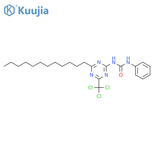Urea, N-[4-dodecyl-6-(trichloromethyl)-1,3,5-triazin-2-yl]-N'-phenyl- structure