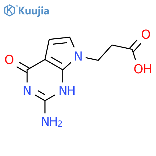 7H-Pyrrolo[2,3-d]pyrimidine-7-propanoic acid, 2-amino-1,4-dihydro-4-oxo- structure