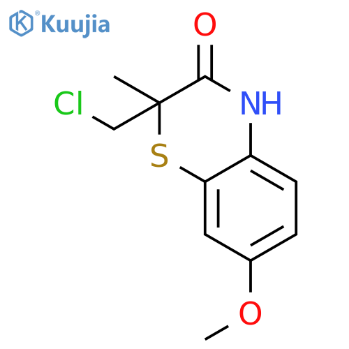 2H-1,4-BENZOTHIAZIN-3(4H)-ONE, 2-(CHLOROMETHYL)-7-METHOXY-2-METHYL- structure