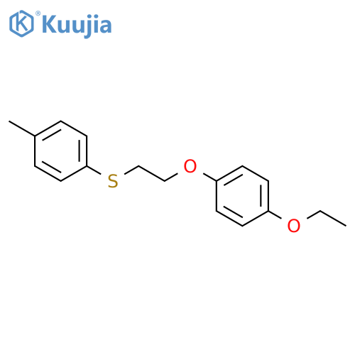 1-ethoxy-4-[2-(4-methylphenyl)sulfanylethoxy]benzene structure
