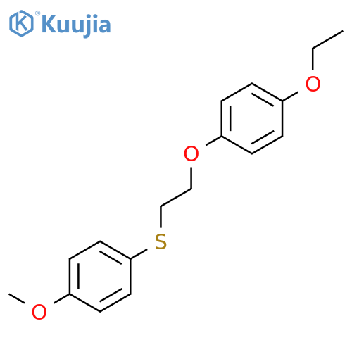 Benzene, 1-ethoxy-4-[2-[(4-methoxyphenyl)thio]ethoxy]- structure