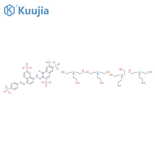 2,7-Naphthalenedisulfonic acid, 6-amino-4-hydroxy-3-((7-sulfo-4-((sulfophenyl)azo)-1-naphthalenyl)azo)-, compd. with 2,2,2-nitrolotris(ethanol) (1:4) structure