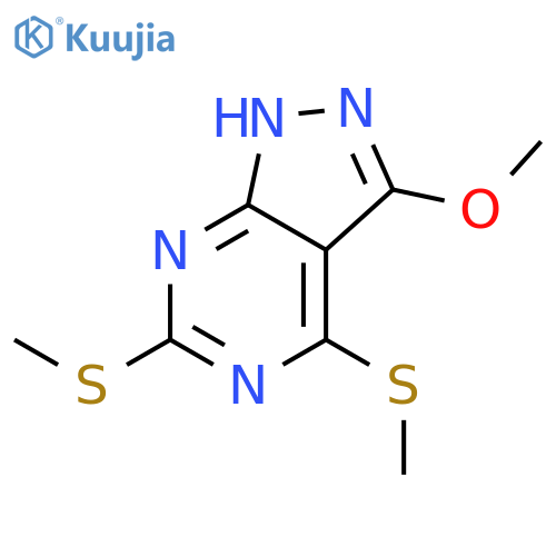 3-methoxy-4,6-bis(methylthio)-1H-pyrazolo[3,4-d]pyrimidine structure