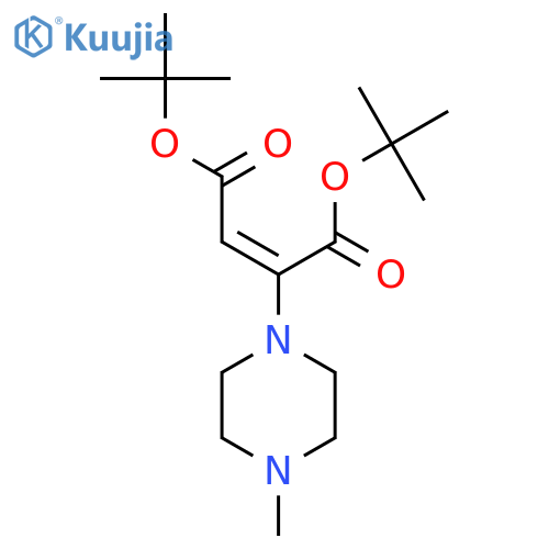2-Butenedioic acid, 2-(4-methyl-1-piperazinyl)-, bis(1,1-dimethylethyl) ester, (E)- structure