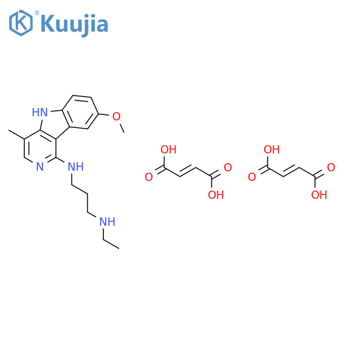 N-ethyl-N'-(8-methoxy-4-methyl-5H-pyrido[4,3-b]indol-1-yl)propane-1,3-diamine di[(2E)-but-2-enedioate] structure
