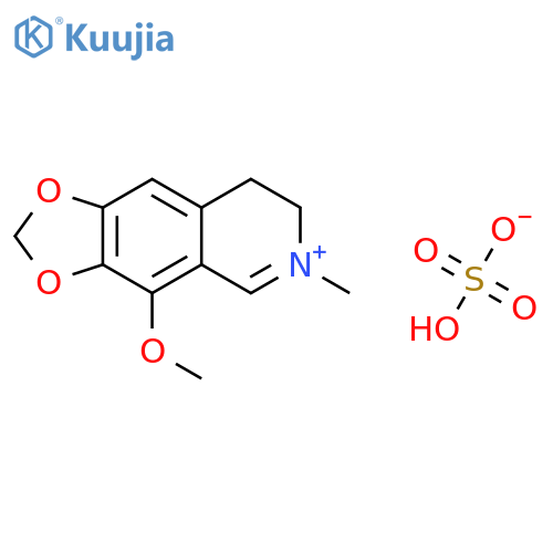 1,3-Dioxolo[4,5-g]isoquinolinium, 7,8-dihydro-4-methoxy-6-methyl-, sulfate (1:1) structure