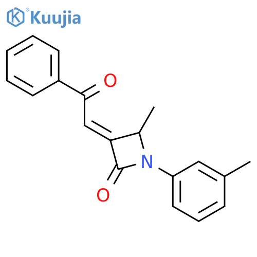 2-Azetidinone,4-methyl-1-(3-methylphenyl)-3-(2-oxo-2-phenylethylidene)-, (E)- structure