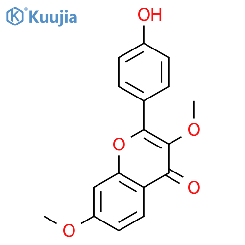 4H-1-Benzopyran-4-one,2-(4-hydroxyphenyl)-3,7-dimethoxy- structure