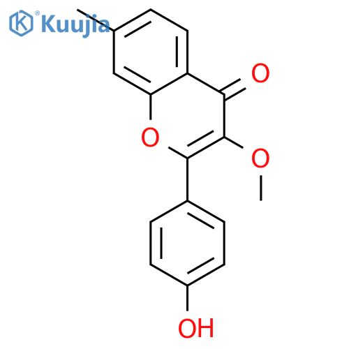 2-(4-hydroxyphenyl)-3-methoxy-7-methylchromen-4-one structure