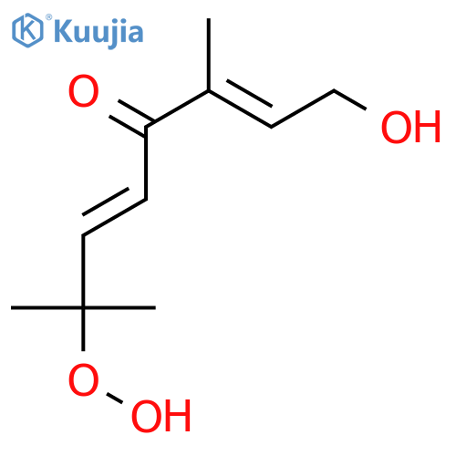 2,5-Octadien-4-one, 7-hydroperoxy-1-hydroxy-3,7-dimethyl-, (E,E)- structure