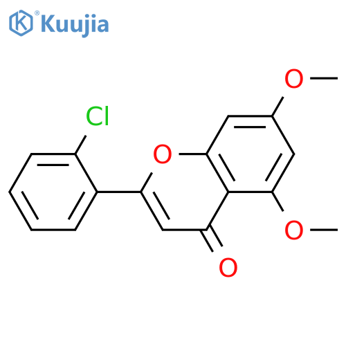 4H-1-Benzopyran-4-one, 2-(2-chlorophenyl)-5,7-dimethoxy- structure
