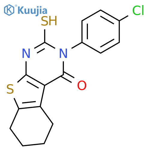 4-(4-chlorophenyl)-5-sulfanyl-8-thia-4,6-diazatricyclo[7.4.0.02,?]trideca-1(9),2(7),5-trien-3-one structure