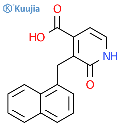 4-Pyridinecarboxylic acid, 1,2-dihydro-3-(1-naphthalenylmethyl)-2-oxo- structure