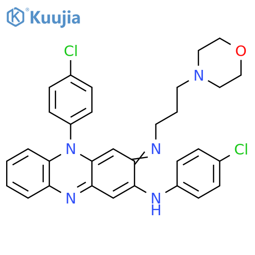 2-Phenazinamine,N,5-bis(4-chlorophenyl)-3,5-dihydro-3-[[3-(4-morpholinyl)propyl]imino]- structure
