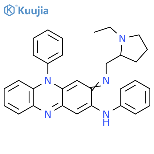 2-Phenazinamine,3-[[(1-ethyl-2-pyrrolidinyl)methyl]imino]-3,5-dihydro-N,5-diphenyl- structure