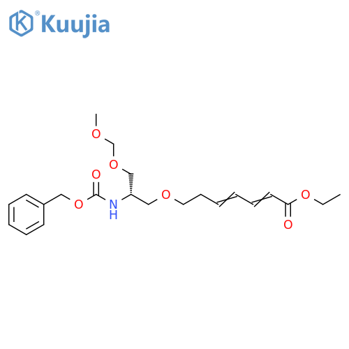 2,4-Heptadienoic acid, 7-[3-(methoxymethoxy)-2-[[(phenylmethoxy)carbonyl]amino]propoxy]-, ethyl ester, (S)- (9CI) structure