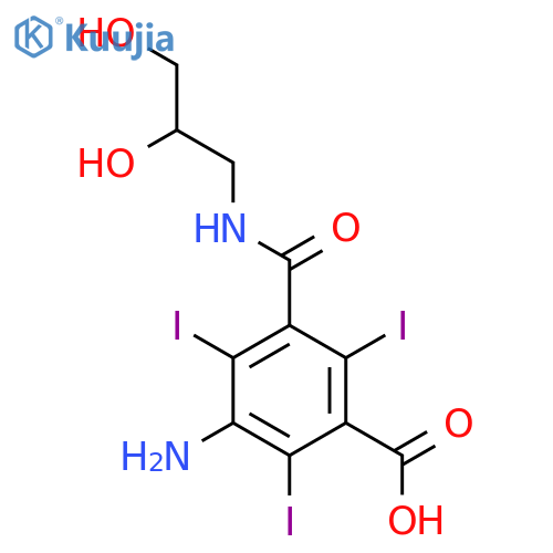 5-Amino-N-(2,3-dihydroxypropyl)-2,4,6-triiodoisophthalamide Acid structure