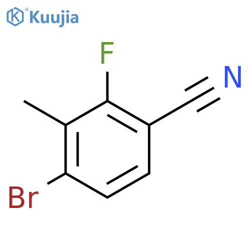 4-Bromo-2-fluoro-3-methylbenzonitrile structure