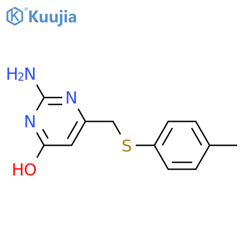 2-Amino-6-{(4-methylphenyl)thiomethyl}pyrimidin-4-ol structure
