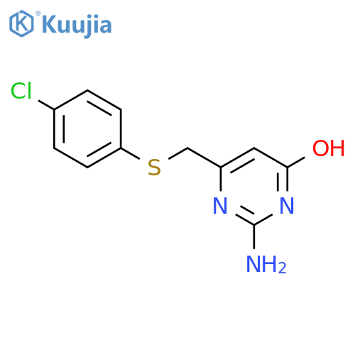 2-Amino-6-{(4-chlorophenyl)thiomethyl}pyrimidin-4-ol structure
