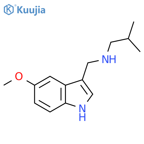 N-(5-Methoxy-1H-indol-3-yl)methyl-2-methylpropan-1-amine structure