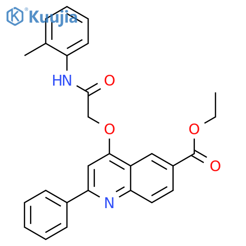 ethyl 4-{[(2-methylphenyl)carbamoyl]methoxy}-2-phenylquinoline-6-carboxylate structure