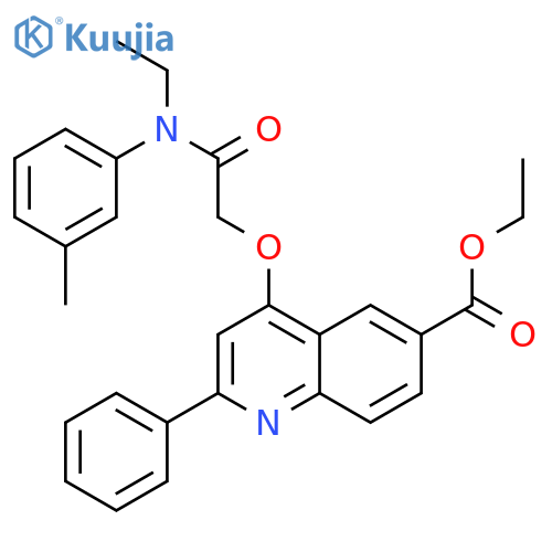 ethyl 4-{[ethyl(3-methylphenyl)carbamoyl]methoxy}-2-phenylquinoline-6-carboxylate structure