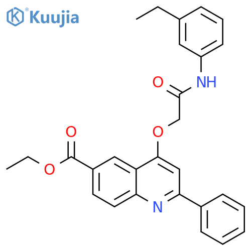 ethyl 4-{[(3-ethylphenyl)carbamoyl]methoxy}-2-phenylquinoline-6-carboxylate structure