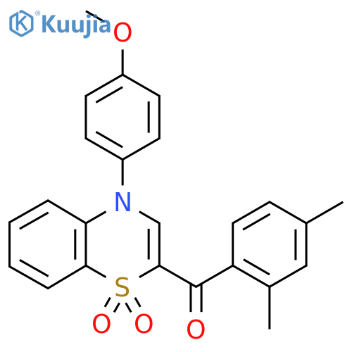 2-(2,4-dimethylbenzoyl)-4-(4-methoxyphenyl)-4H-1lambda6,4-benzothiazine-1,1-dione structure