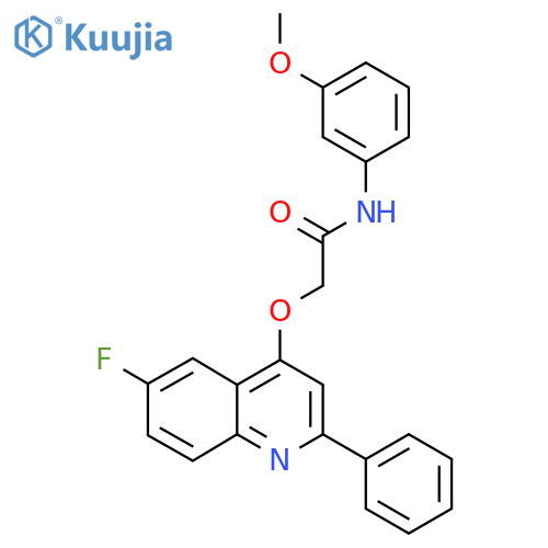 2-[(6-fluoro-2-phenylquinolin-4-yl)oxy]-N-(3-methoxyphenyl)acetamide structure
