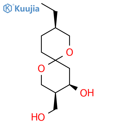 1,7-Dioxaspiro[5.5]undecane-3-methanol,9-ethyl-4-hydroxy-, (3S,4R,6R,9R)- structure