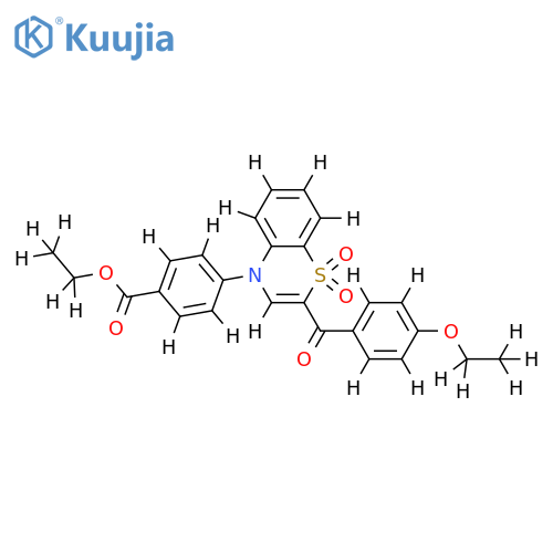 ethyl 4-[2-(4-ethoxybenzoyl)-1,1-dioxo-4H-1lambda6,4-benzothiazin-4-yl]benzoate structure