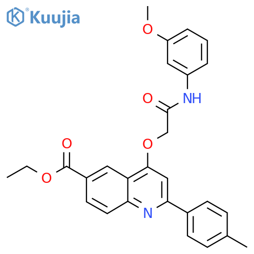 ethyl 4-{[(3-methoxyphenyl)carbamoyl]methoxy}-2-(4-methylphenyl)quinoline-6-carboxylate structure