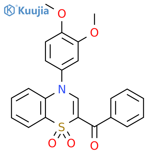2-benzoyl-4-(3,4-dimethoxyphenyl)-4H-1lambda6,4-benzothiazine-1,1-dione structure