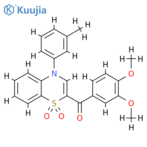 2-(3,4-dimethoxybenzoyl)-4-(3-methylphenyl)-4H-1lambda6,4-benzothiazine-1,1-dione structure