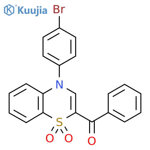 2-benzoyl-4-(4-bromophenyl)-4H-1lambda6,4-benzothiazine-1,1-dione structure