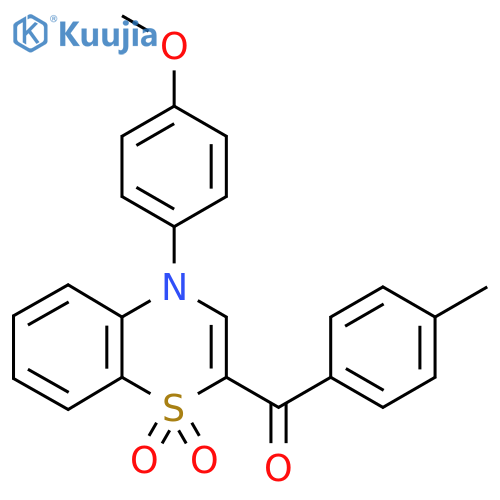 4-(4-methoxyphenyl)-2-(4-methylbenzoyl)-4H-1lambda6,4-benzothiazine-1,1-dione structure