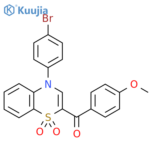4-(4-bromophenyl)-2-(4-methoxybenzoyl)-4H-1lambda6,4-benzothiazine-1,1-dione structure