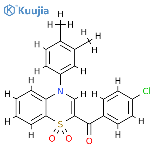 2-(4-chlorobenzoyl)-4-(3,4-dimethylphenyl)-4H-1lambda6,4-benzothiazine-1,1-dione structure