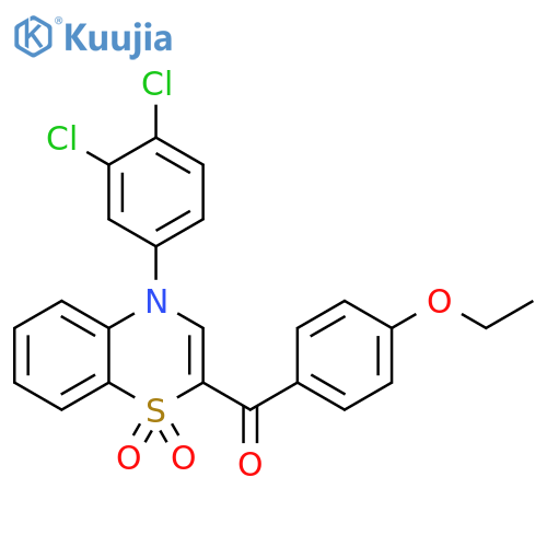 4-(3,4-dichlorophenyl)-2-(4-ethoxybenzoyl)-4H-1lambda6,4-benzothiazine-1,1-dione structure