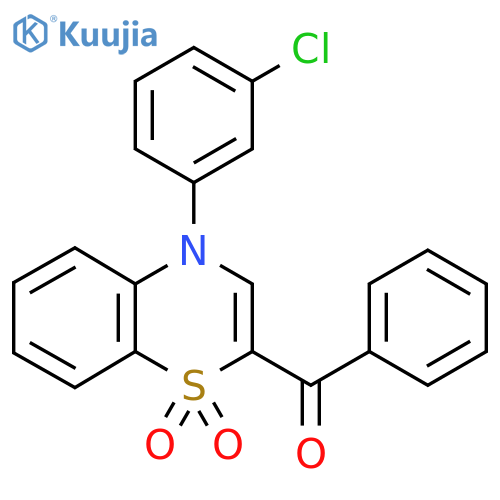 2-benzoyl-4-(3-chlorophenyl)-4H-1lambda6,4-benzothiazine-1,1-dione structure
