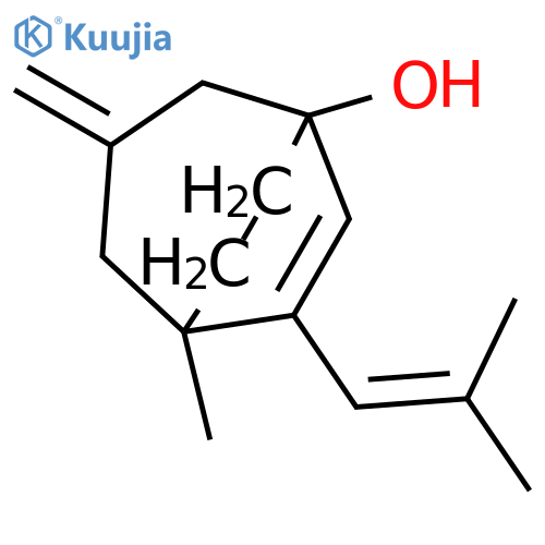 Bicyclo[3.2.2]non-6-en-1-ol, 5-methyl-3-methylene-6-(2-methyl-1-propenyl)-, (±)- structure