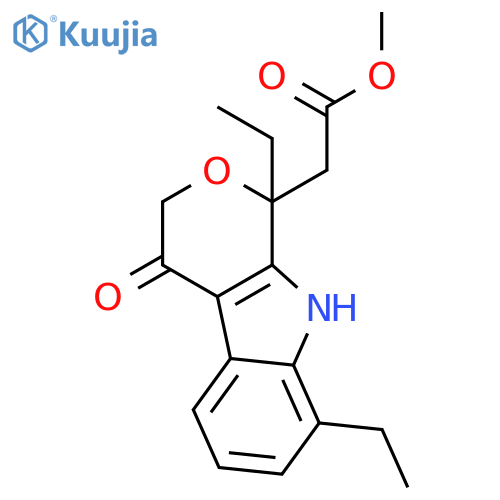 1,8-Diethyl-1,3,4,9-tetrahydro-4-oxo-pyrano3,4-bindole-1-acetic Acid Methyl Ester structure