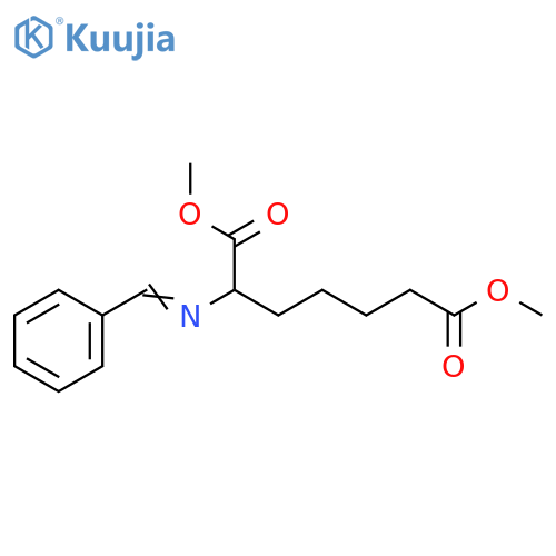 Heptanedioic acid, 2-[(phenylmethylene)amino]-, dimethyl ester structure
