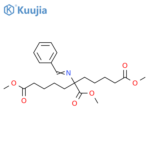 1,5,9-Nonanetricarboxylic acid, 5-[(phenylmethylene)amino]-, trimethylester structure