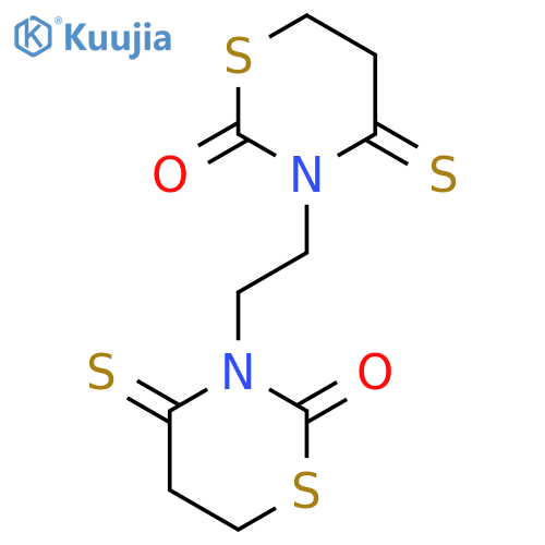 2H-1,3-Thiazin-2-one,3,3'-(1,2-ethanediyl)bis[tetrahydro-4-thioxo- structure