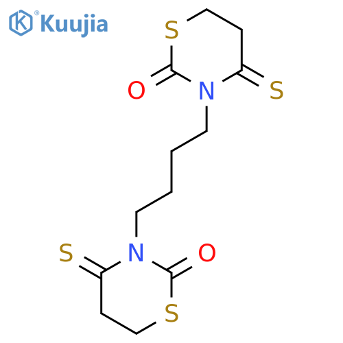 2H-1,3-Thiazin-2-one,3,3'-(1,4-butanediyl)bis[tetrahydro-4-thioxo- structure