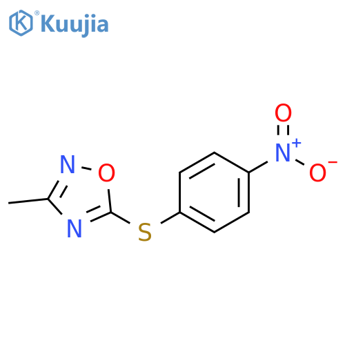 1,2,4-Oxadiazole, 3-methyl-5-[(4-nitrophenyl)thio]- structure